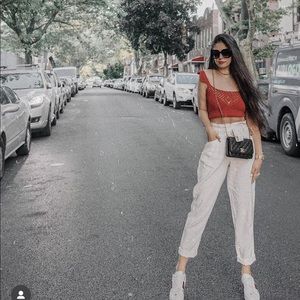 Crochet knit crop top